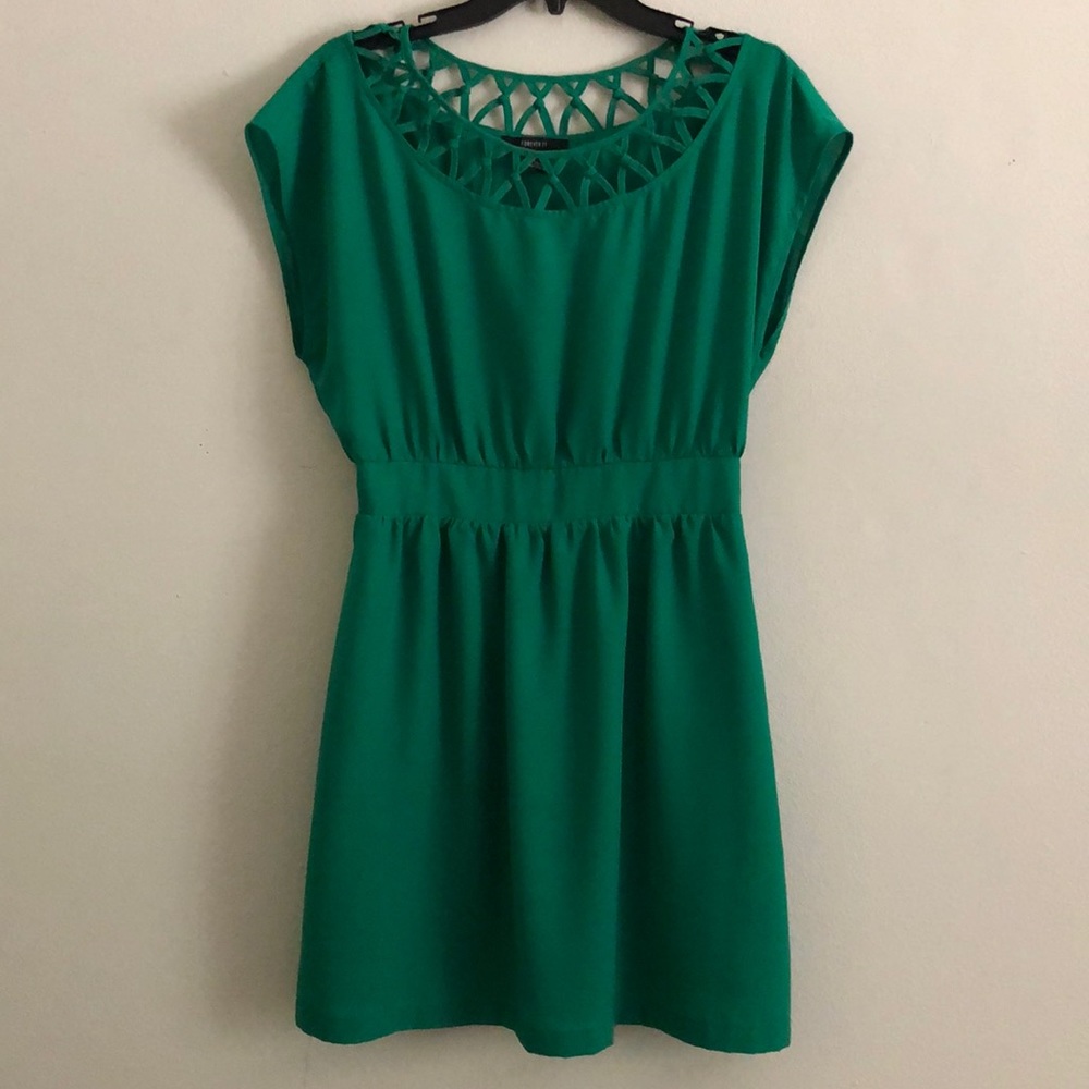 Green dress with cutouts
